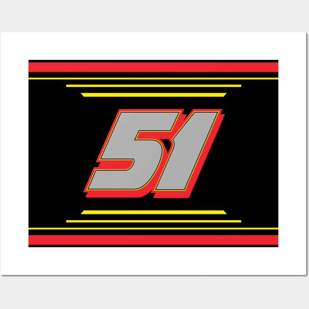 Jeremy Clements #51 2024 NASCAR Design Wall Art by AR Designs 